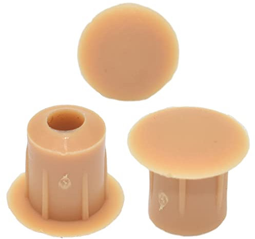 M5 (5mm) DRILL HOLE COVER CAPS - BLANKING FURNITURE KITCHEN CABINET SHELF (Honeymaple Brown, 50)