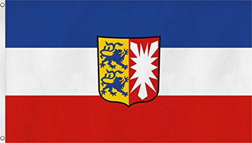 Flagge Schleswig-Holstein 90 x 150 cm Fahne mit 2 Ösen 100g/m² Stoffgewicht Hissflagge