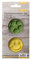 Birkmann 1010731110 Stempel-Set, Smiley und Fussball, 2-teilig, Kunststoff, Grau, 5 x 3 x 2 cm, Silikon, grün/gelb, 7 x 7 x 0.5 cm