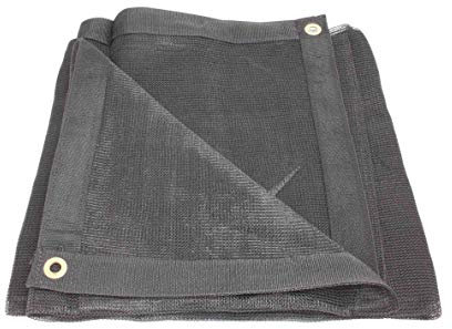 Mytee Products Netzplane für den Außenbereich, 2,4 x 3,4 m, schwarz, 70 % Schatten, mit Ösen, 170 g, extra haltbare, robuste Netzplanen für Muldenkipper, Rollwagen, Netzgewebe für Sonne, Pflanzen
