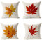 All Smiles Kissenbezug 4 Stück 45x45cm Ahornblatt Blatt Herbst Orange Outdoor draußen Leinen Dekorative Kissenhülle Zierkissenbezüge für Sofa Schlafzimmer Wohnzimmer Auto Zuhause
