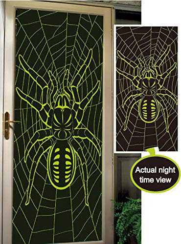 Halloween Tür Aufkleber Motiv: Spinnennetz Horror Party Deko ca. 75 x 150 cm