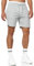 Indicode Hommes Aldrich SweatShorts | Pantalon Court de survêtement à Cordon de Serrage Lt Grey Mix L