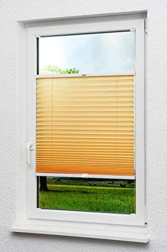LYSEL - Qualitätsplissee Crush Tageslicht apricot - Plissee in der Größe (Bx H) 60cm * 130cm