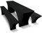 TEXMAXX® Stretch Hussen Bierzeltgarnitur 5-teiliges Set - 70 cm x 220 cm in schwarz / 2 Bierbank Hussen mit Bierbank Polster & Biertisch Husse/Tischdecke Biertisch & Bierbank Auflagen