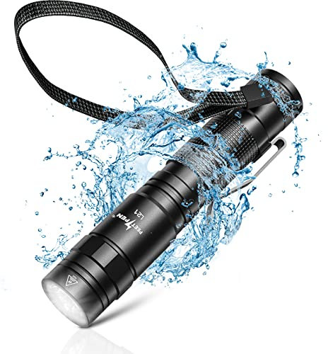 PEETPEN L21 linterna LED recargable USB 500 metros largo alcance impermeable 5 modos potente pequeña antorcha para el hogar, camping, senderismo, emergencia (L21)