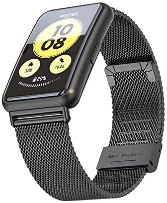 SenMore Armband Kompatibel mit Huawei Watch Fit & Huawei Watch Fit New & Huawei Watch Fit Elegant Ersatzarmband Metall-Edelstahl-Armband Männer Frauen Armbänder