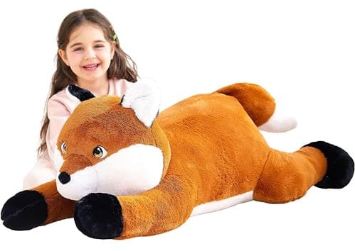 IKASA Groß Fuchs Kuscheltier Riesen Stofftier,78cm Gross Plüschtier Süße Riesige Flauschige Weich Jumbo Plüsch Spielzeug,Geschenk für Kinder