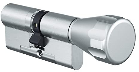 EVVA MCS Knaufzylinder inkl. 5 Schlüssel und Sicherungskarte - verschiedene Längen - Nickel (31/K41)