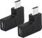 GELRHONR Adattatore da USB C a Micro USB da 90 gradi, ad angolo retto da USB tipo C (maschio) a micro USB a 5 pin (femmina) per ricarica e trasferimento dati, 2 pezzi