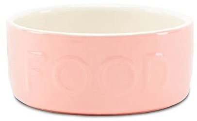 Scruffs Classic Stoneware Dog Pet Food Bowl 19 cm x 19 cm x 8.5 cm Pink