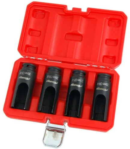 Neilsen CT4629 4pc 1/2in. Drive Diesel Injector Socket Set 25-30mm | 4-piece injector socket set, 1/2in. drive, 25mm-30mm sizes, Deep sockets, Chrome vanadium