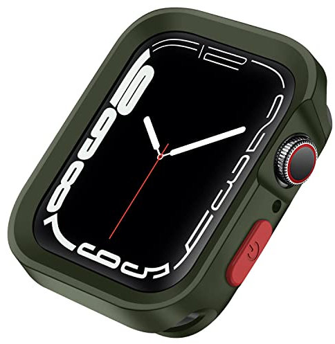 Anlinser Compatibile con Cover Apple Watch Series 8/Series 7 [41mm] Series 6/5/4/SE [40mm], Custodia Protettiva Morbida Antiurto per iWatch, Army Green