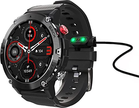 Kompatibel mit LEMFO Smart Watch Ladegerät, Blueshaweu Magnetisches USB Ladekabel Ersatz Ladekabel Kompatibel mit LEMFO LF26 Smart Watch/LEMFO LF31 Smart Watch (Schwarz)