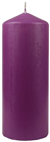 HS Candle Candele di cera, diametro 8 cm x 20 cm (viola) – lunga durata – prodotte in UE – candele – candele – Cera pilastri