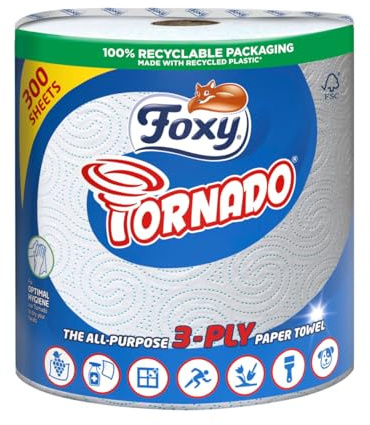 Foxy Tornado Kitchen Towel 3ply (300SHT)