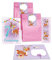 Junapack 12 Einladungskarten zum 7. Kindergeburtstag siebte Geburtstag Mädchen Reh incl. 12 Umschläge, 12 Tüten/rosa, 12 Aufkleber, 12 Lesezeichen