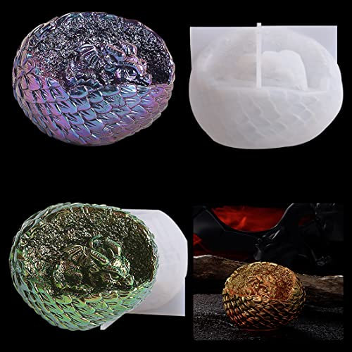 Voyyphixa Moule Époxy Dragon Moule en Resine, Moule 3D Animaux en Silicone pour Résine Epoxy Moule pour Sculpture Artistique DIY Savon Décoration de Maison