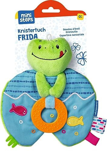 Ravensburger ministeps 4574 Knistertuch Frida, Schmusetuch mit Beißring und Knister-Geräusch, Baby Spielzeug ab 0 Monate