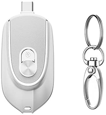 Breadom Mini Power Emergency Pod – 1500 mAh Power Bank mit Schlüsselanhänger – Portable Battery Charger Pack. Ladebank für Apple Android Phones