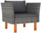 FIRBNUS Gartensofa Poly Rattan und Eukalyptus Massivholz Gartenstuhl Rattan Stühle mit Armlehne Loungemöbel Loungesessel Outdoor Rattansessel Rattan Lounge Gartenmöbel Holz Lounge Sofa Outdoor