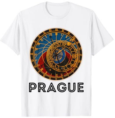 Prag Tschechische Republik Souvenir Astronomische Uhr Prag T-Shirt