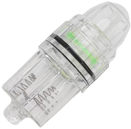 Hztyyier Luz Subacuática para Peces, Luz de Pesca de Caída Profunda 2 Anillos Impermeables Al Mar (Verde)