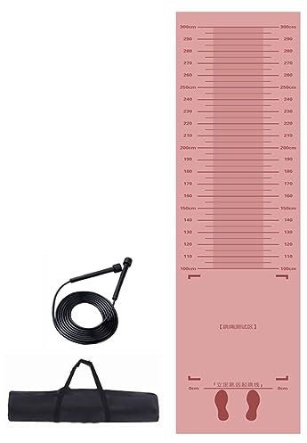 Esterilla Fitness Ejercicio Colchoneta de Salto de Longitud 11.5' X 35.4, Almohadilla de Goma para Saltar la Cuerda con Cuerda para Saltar y Bolsa de Almacenamiento, Tabla de Fitness Extra Larga ( Co