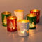 Romadedi 6er Set Kerzenständer für Deko Weihnachten：Geschenke für Weihnachts Glas Kerzenhalter Windlicht Teelichthalter für Weihnachten Tischdeko Party Dekoration