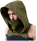 keland Cyberpunk Schurke Gugel Kapuzenschal Gothic Kapuzenumhang Hut für Halloween Ninja Cosplay (B-Grün)