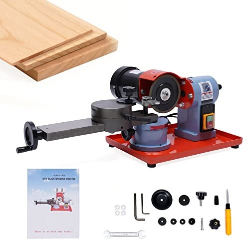 250W 220V Kreissägeblattschärfer, Tischkreissägen 2850 U/min, Kreissägeblattschärfer Elektrische Rundsägeblattschleifmaschine für Hartmetall, HSS, Kunststoff, Holztisch