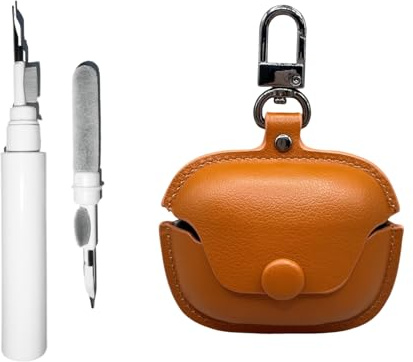 [3 in 1] TSVSXS Case Compatible with Bose Ultra Open Earbuds, Soft Leather Shockproof Protective Cover for Bose Open Ear Wireless Earbuds with Cleaning Kit