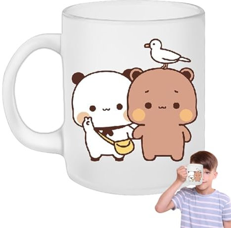 LOVEMETOO Bär Und Panda Bubu Dudu Tasse | 300 Ml Bär Und Panda Bubu Dudu Kaffeebecher | Bubu Und Dudu Ceramic Becher Tassen,Bubu Dudu Bären Tasse,Bubu Und Dudu Pandas Tasse, VT00OXEU2U45Q2QJP