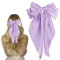 Purple Bow Hair Clip - Soft Satin Silky Hair Bows, Cute Gifts for Women & Girls