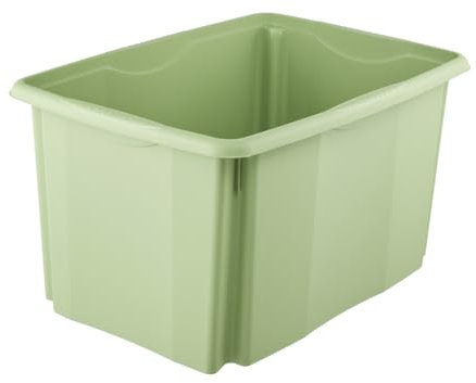 keeeper Aufbewahrungsbox mit Dreh-/Stapelsystem, 45 l, 54,5 x 39 x 29,5 cm, Emil Eco Line, Grün (Eco Grass Green)