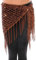 Crepundia Damen Bauchtanz Hüfttuch Grün/Gold/Silber Bauch Tanz Zubehör Glänzend Häkeln Gürtel Pailletten Hüfte Schal Quaste Wraps for Bauchtanz Taschentuch Bauchtanz Kostüm(Brown)