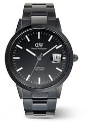 Daniel Wellington Iconic Automatikuhr für Herren, 40 mm, DW, Automatikuhr, Zifferblatt mit Datumskalender, wasserdicht, 10 ATM, Edelstahlgehäuse für Herren
