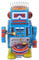 Ghzste Handmade Drumming Vintage Robot Clockwork Toy, Tin Wind Up Robot for Adult Collection and Decoration