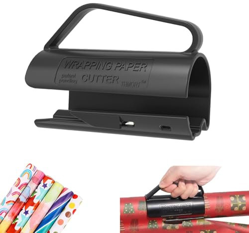 Coupe-papier cadeau, coupe-papier cadeau pour rouleaux, cutter de papier cadeau portable, appareil de découpe de papier pour les anniversaires, Noël et autres fêtes
