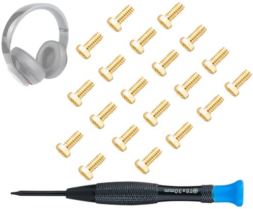 SOULWIT Ersatz Kopfband Stirnband Schrauben für Beats Studio 3, Studio 2, Studio 1.0, Studio Pro, Kopfhörer Headband Schrauben 20 Stück, Einfache DIY-Installation