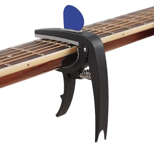 Capodastre Generic pour Guitare | Capodastre réglable en Nylon noir pour Guitare électrique, avec Pince à Clip réglable et Accessoires polyvalents pour Banjo