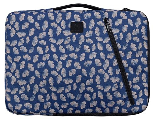 Exacompta - Réf. 17351E - 1 Housse ordinateur compatible avec PC de 15-16 pouces - poignée rétractable - petite poche à l'avant - fermeture zippée sur 2 côtés - en tissu recyclé - Zen