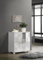 TAD TIMBER ART DESIGN UK Essential Shoe Cabinet 2 Tier Shoe Rack Wooden Storage Unit Swirl Pattern 4 Door Cupboard Modern Furniture for Living Room, Bedroom, White - W60cm x H66.4cm x D35cm