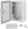Armario de Distribución para Pared con Placa de Montaje Galvanizada, Caja Industrial de Control Vacía de Plástico ABS con Puerta Protección IP65, tamaño 200x300x130