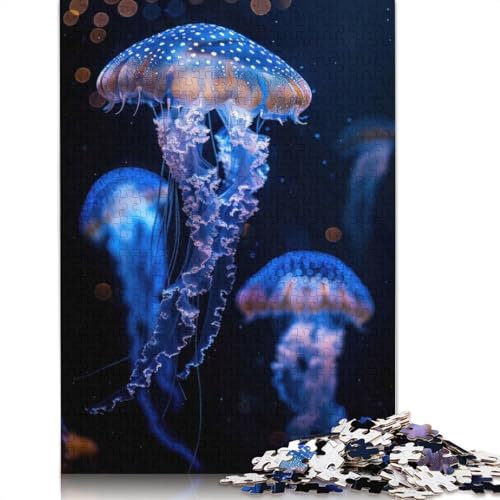 Bioluminescent Dance Puzzles 1000 Teile Schwer Puzzle Spielzeug Lernspiel Impossible Herausforderung Spielzeug Für Erwachsene Kinder 1000pcs (75x50cm)