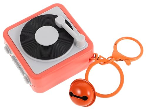 Amosfun Retro Plattenplayer Schlüsselanhänger Musik Schlüsselanhänger Mit Vintage Design Kleiner Anhänger Für Handtaschen Und Auto