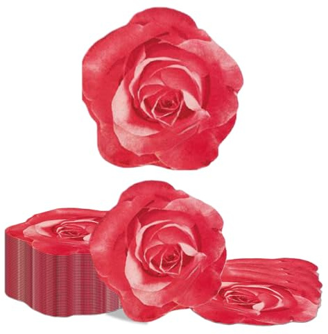 Kotkiddy 40 Rote Rosen Servietten 2 Lagig Einweg Papier 31x31cm Rosen Geburtstag Hochzeiten, Teepartys zum Valentinstag, Geburtstage, Hochzeiten Hotels und Restaurants