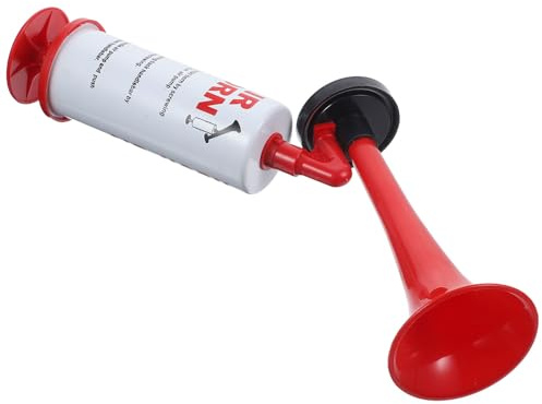 Cabilock Jubelhupe aus ABS mit Handpumpe Rot für Fans, Weihnachten Feier