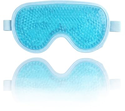 lulir Masque Yeux Froid, Réutilisable Masque Nuit avec Perles de Gel