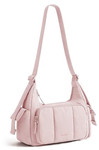 BAGSMART Puffer Handtasche Damen Schultertasche Umhängetasche Mittelgroß 6L | Puffer Tasche mit Vielen Fächern Verstellbare Weich Schultergurt, Leicht Crossbody Bag Arbeitstasche für Reise Uni Arbeit